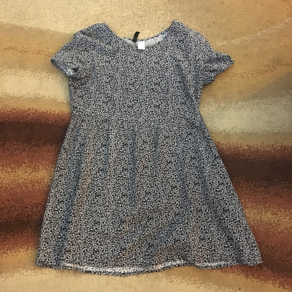 Navy blue and white floral dress never worn